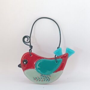 Country Birds: Red & Teal Bird